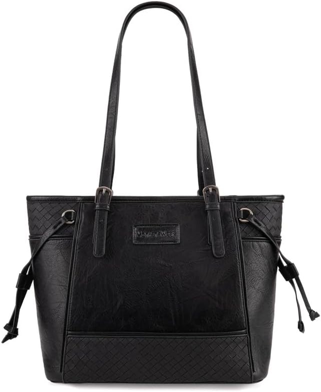 Wrangler Tote Bags Vegan Leather Shoulder Hobo Carry Purses and Handbags for Women Top Handle Ladies, MWC-G219BK