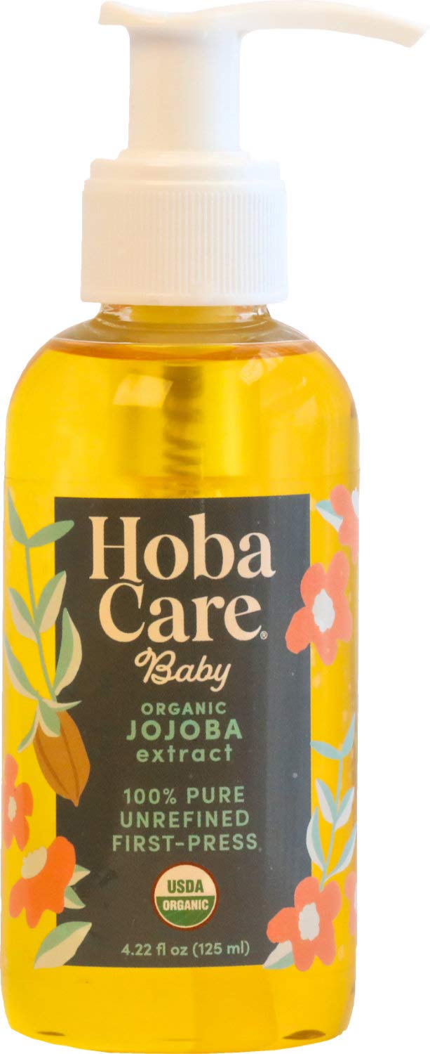 Organic Baby Care 100% Pure Jojoba Oil – Unrefined and Cold Pressed Body & Scalp Massaging Oil for Skin, Hair, and Nails – Helps to Fight Cradle Cap and Dry Skin (4.22 fl oz / 125 ml)