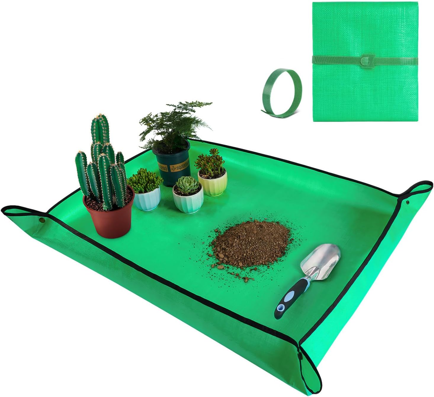 Large Repotting Mat for Plant Transplanting and Mess Control 39.5″x 31.5″ Thickened Waterproof Potting Tray Succulent Potting Mat Portable Gardening Mat Plant Gifts for Women Men