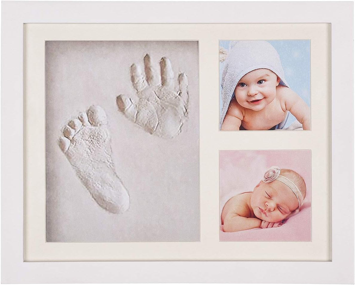 Baby Hand Footprint Kit, Safety Baby Shower Gifts Baby Foot Printing Kit Keepsake Frames For Newborn Boys Girls Gift