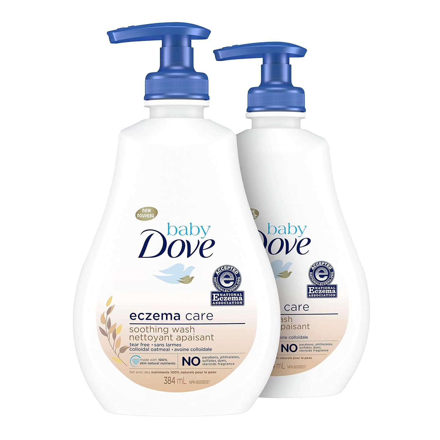 Baby Dove Soothing Baby Body Wash Eczema Care 2 Count To Soothe Delicate Baby Skin No Artificial Perfume or Color, Paraben Free, Phthalate Free 13 oz