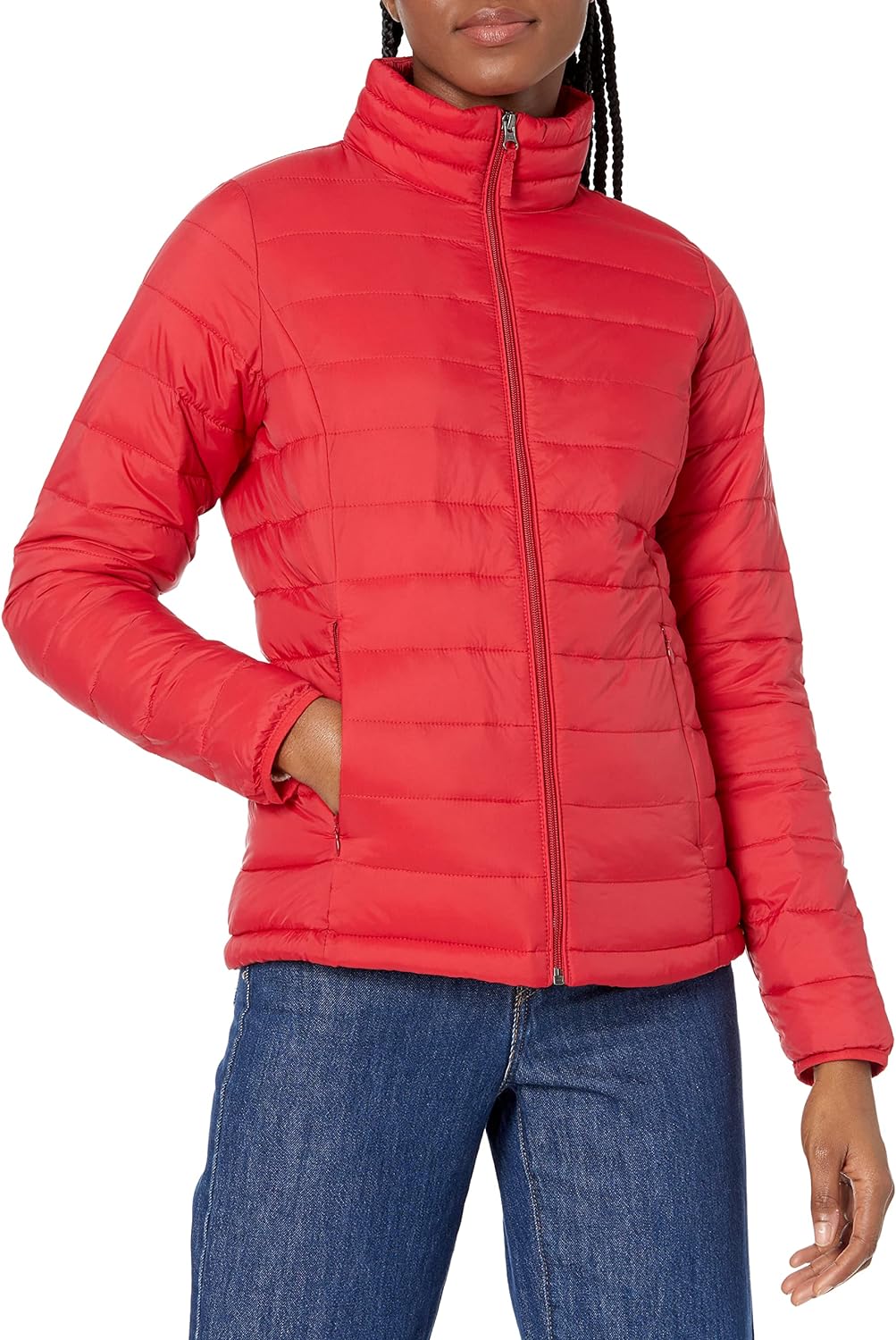 Amazon Essentials Women’s Lightweight Long-Sleeve Water-Resistant Packable Puffer Jacket (Available in Plus Size)