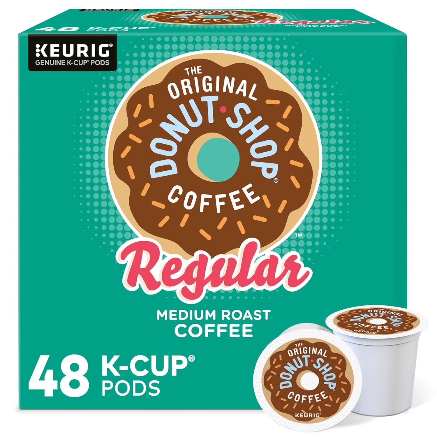 The Original Donut Shop Regular Keurig Single-Serve K-Cup Pods, Medium Roast Coffee, 48 Count
