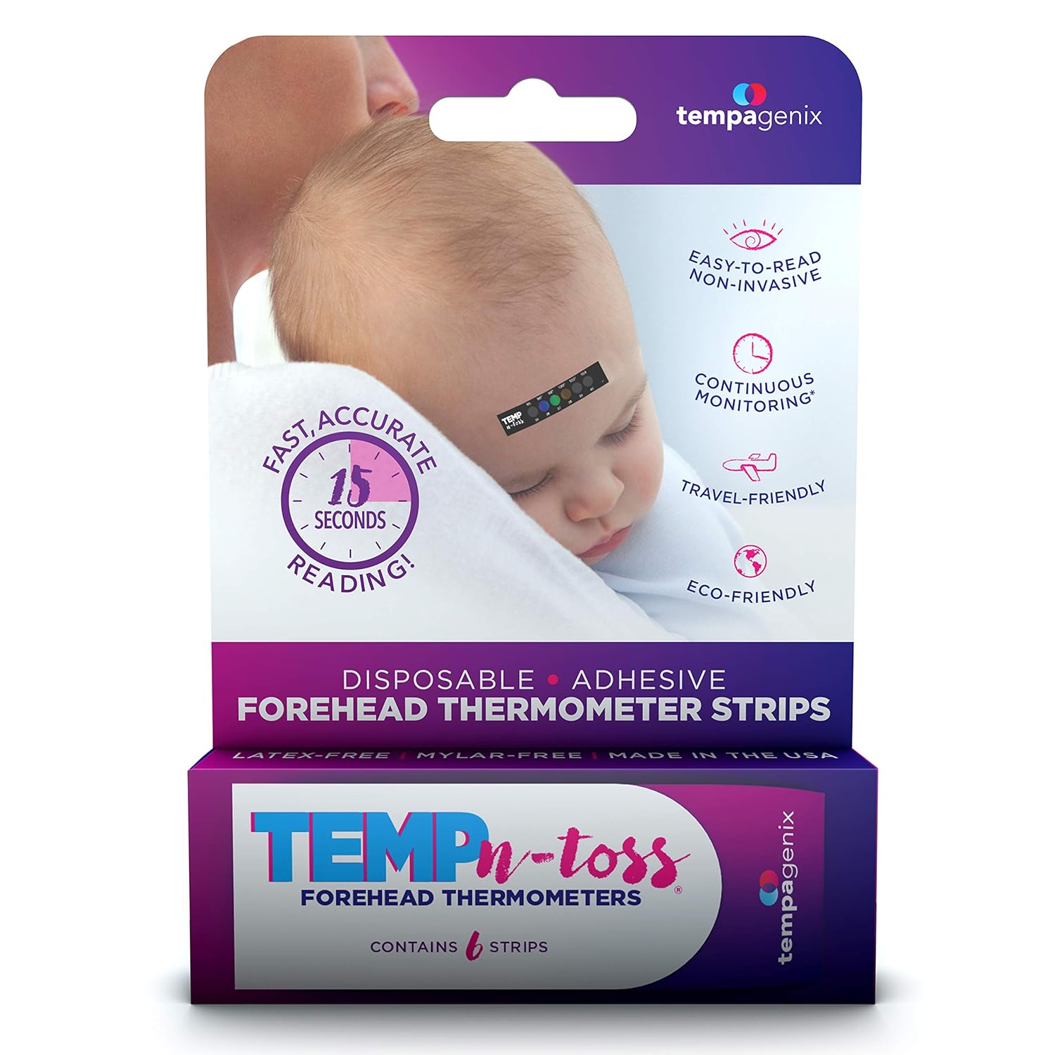 Fast Reading Disposable Forehead Thermometer Strips – Temp-N-Toss for Accurate & Hygienic Baby Temperature Measurement – Easy to Use and Reliable Single-Use Fever Indicator (6)
