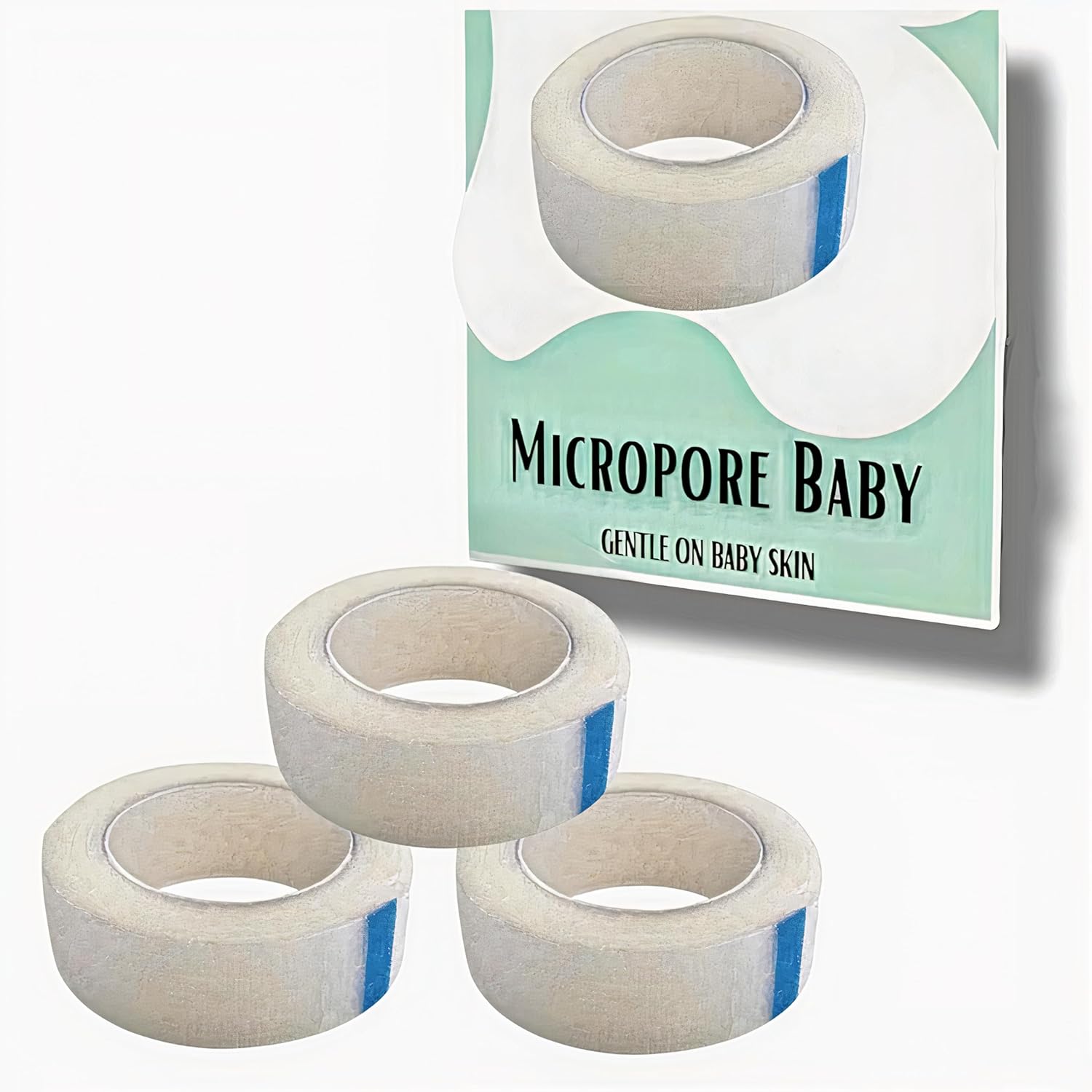 [ KIt 3 ] Micropore Skin Tape Baby | Protect Your Infant’s Sensitive Skin with Our Medical Tape Sensitive Skin and Medical Tape for Wound Care for Baby 1/2 inch & 10 yardas