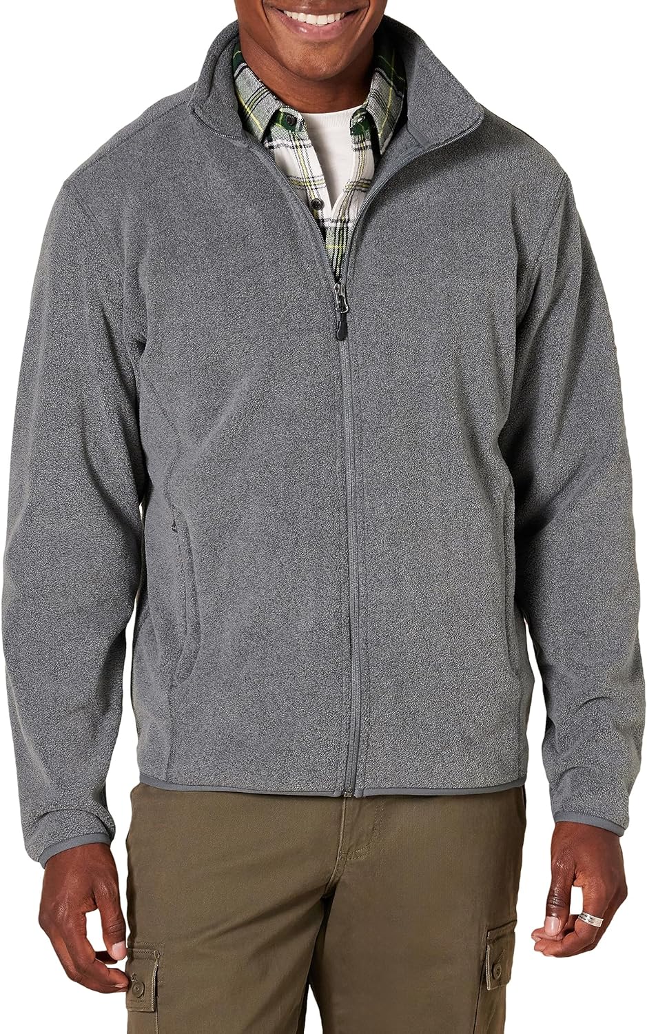 Amazon Essentials Men’s Full-Zip Fleece Jacket (Available in Big & Tall)