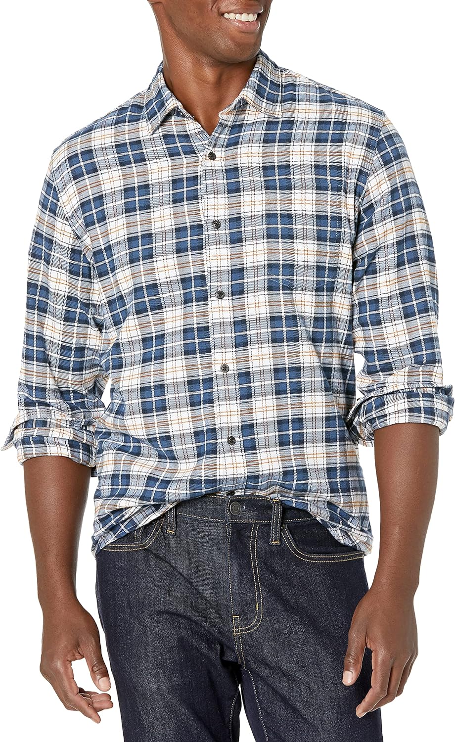 Amazon Essentials Men’s Long-Sleeve Flannel Shirt (Available in Big & Tall)