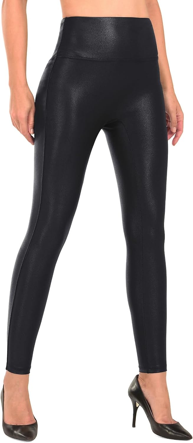 RUFIYO Faux Leather Leggings for Women High Waisted Leather Pants Pleather Leggings Tummy Control
