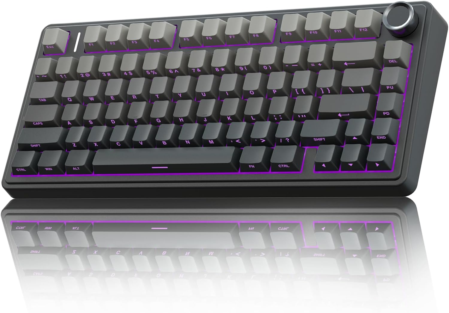 AULA F75 Wireless Mechanical Keyboard,75% Gasket Hot Swappable Custom Keyboard,RGB Backlit,Pre-lubed Reaper Switches,Side Printed PBT Keycaps,2.4GHz/USB-C/Bluetooth Mechancial Gaming Keyboard