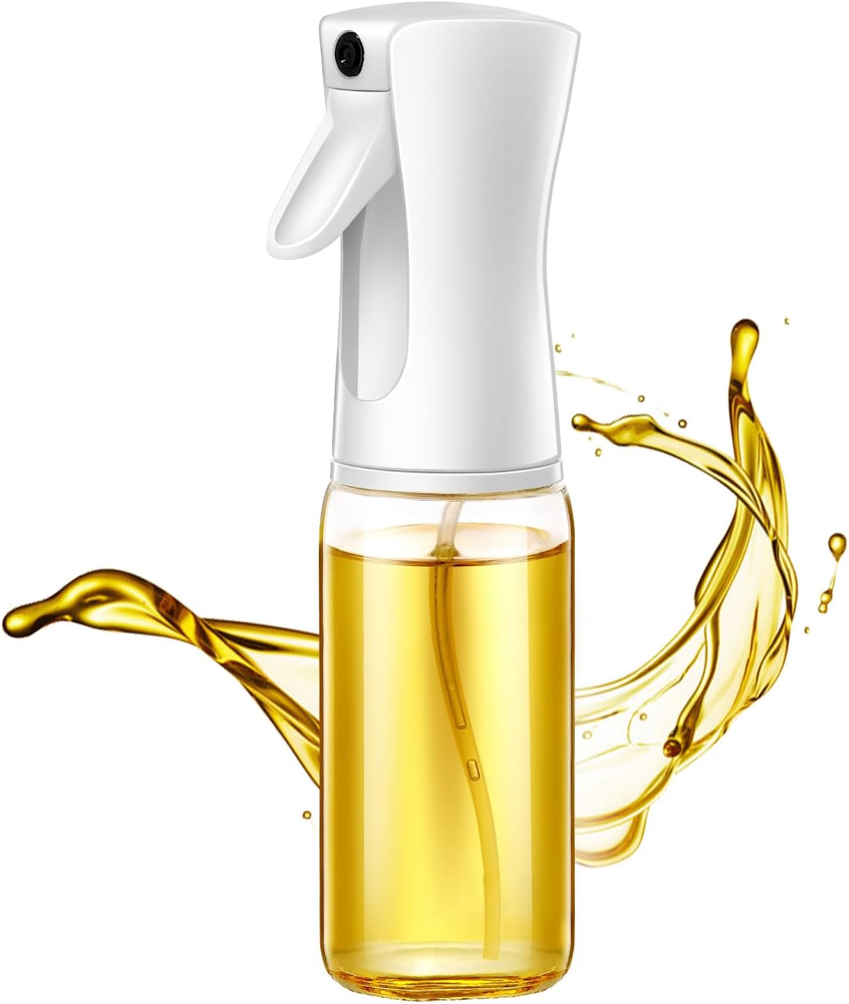 PUZMUG Oil Sprayer for Cooking – 200ml/6.8oz Glass Oil Spray Bottle – Continuous Olive Oil Sprayer with Portion Control – Olive Oil Dispenser Bottle – Kitchen Gadgets for Air Fryer, Salad Making
