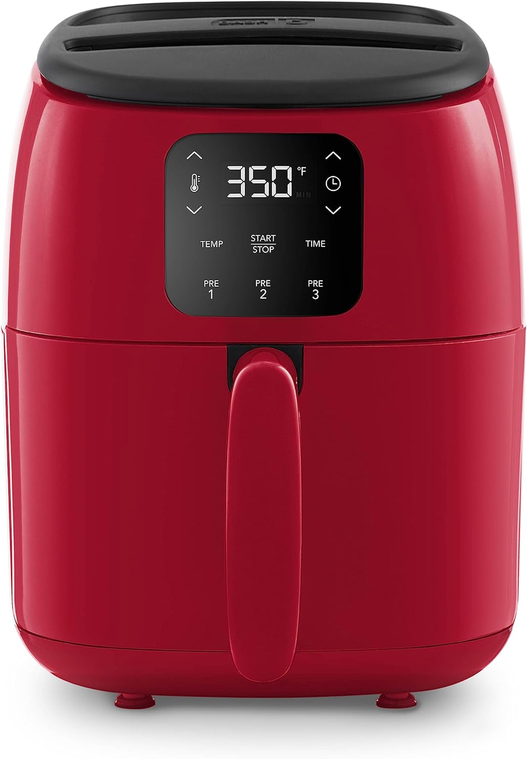 DASH Tasti-Crisp™ Electric Air Fryer Oven, 2.6 Qt., Red – Compact Air Fryer for Healthier Food in Minutes, Ideal for Small Spaces – Auto Shut Off, Digital, 1000-Watt