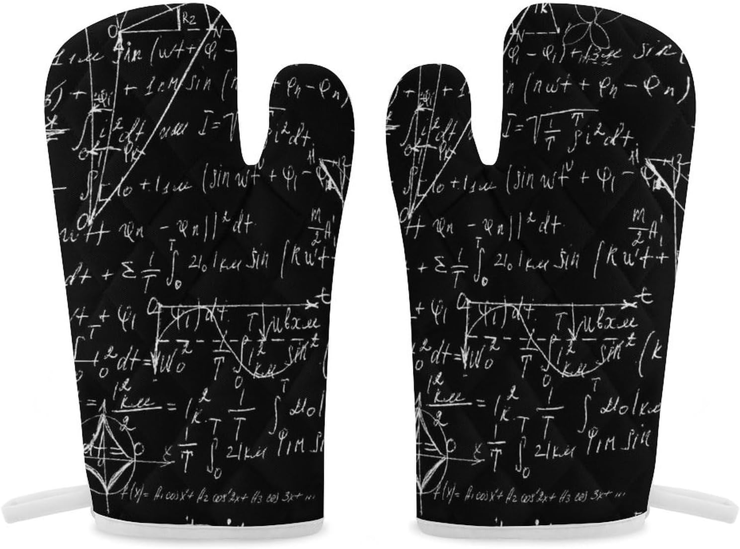 Formulas and Electronic Components 2 Pack Oven Mitts Heat Resistant Kitchen Oven Gloves Set 1 Pair of Mittens for Cooking Baking