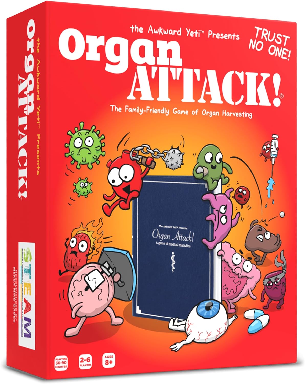 The Awkward Yeti Organ Attack! Card Game, A Family Fun Game for Kids and Adults – Funny Playing Cards for Game Nights with Family of Kids and Teens